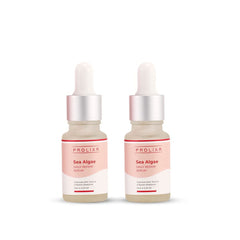 Prolixr Sea Algae Daily Repair Face Serum - For Open Pores - Enhances Skin Radiance - Hydrates Skin - For All Skin Types- 10 Ml- Travel Friendly - Pack Of 2 Mini Serums