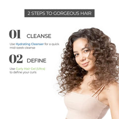 Curly Hair Hydrating Cleanser and Ultra Gel Combo | Curly Hair Products | Hair care for curly hair | Magic hair care for curls | Shea butter | Coconut | Created by Savio John Pereira (Pack of 2)