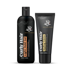 Curly Hair Crèam and Gel Light Combo | Wavy & Curly Hair Products | Hair care for curly hair | Magic hair care for curls | Shea Butter | Coconut | Created by Savio John Pereira (Pack of 2)