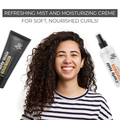 Curly Hair Cream and Refresher Mist Combo | Frizzy and Curly Hair Products | Hair spray | Hair care for curly hair | Magic hair care for curls | Created by Savio John Pereira (pack of 2)