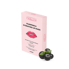 Prolixr Plumping & Hydrating Lip Mask For Pink Lips | With Witch Hazel, AloeVera, Acai Berry & Mullberry | Cure Dark, Dull, Dry & Chapped Lips - For Women & Men - 3 Strips