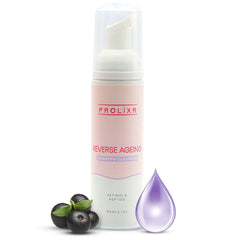 Prolixr Reverse Ageing Foaming Face Wash | Retinol & Acai Berry | Ageing | Collagen Production | Suitable for All Skin Types - 80ml