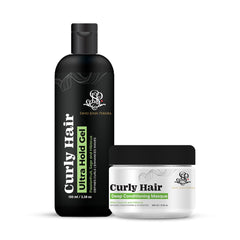 Hair Mask and Hair Gel Ultra Combo | Dry, Frizzy and Wavy hair products | Curly hair Products | Hair care for curly hair | Shea Butter | Coconut | Created by Savio John Pereira (pack of 2)