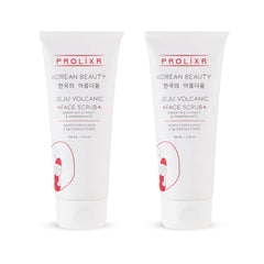 Prolixr's Jeju Volcanic Scrub - Exfoliate Scrub For Face - For Skin Brightening - Removes Blackheads & Whiteheads - Korean Skin Care Products - For All Skin Types - Pack Of 2