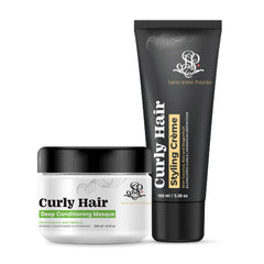 Hair Mask and Hair Cream Combo | Dry, Frizzy and Wavy hair products | Curly hair Products | Hair care for curly hair | Shea Butter | Coconut | Created by Savio John Pereira (pack of 2)