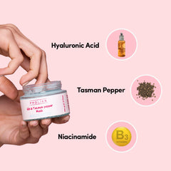 Prolixr Hyaluronic Acid & Tazman Pepper Overnight Rehydration Mask | Hydrating, Brightening, and Moisturizing | Dull & Dry Skin - For All Skin Types - 60g