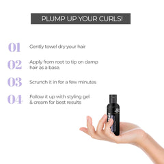 Curly Hair Plumping Primer | Wavy and Curly hair products | Travel Friendly Minis | Intense Moiturization | Enriched with Amla, Passionfruit, Oat Seed Extract | Magic hair care for curls | By Bollywood Hair Stylist Savio John Pereira - 50ml