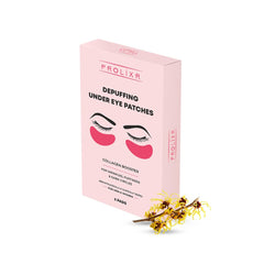 Prolixr Depuffing Under Eye Patches - Collagen Booster | Aging | Puffiness | Dark Circles | Cooling | Hydrating | Men & Women - 5 Patches