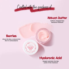 Prolixr Kokum Butter & Berry Lip Mask - Overnight Hydration - Repairs Chapped Lips - For Dark & Dry Lips - All Skin Types - Cruelty Free - 15 Gm