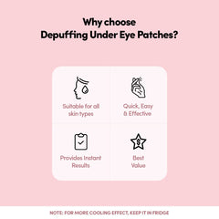 Prolixr Depuffing Under Eye Patches - Collagen Booster | Aging | Puffiness | Dark Circles | Cooling | Hydrating | Men & Women - 5 Patches