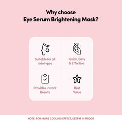 Prolixr Eye Serum Brightening Mask -Fine Lines | Wrinkles | Dark Circles | Puffiness | Fatigue | Cooling | Hydrating | Men & Women - 3 Masks