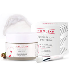 Prolixr Jeju Volcanic Face Mask for Acne-Prone Skin - Vegan Pore Cleansing Mask for Men & Women | Reduces Active Acne, Soothes Redness, and Targets Dark Spots | Korean Skin Care - 50ml