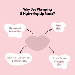 Prolixr Plumping & Hydrating Lip Mask For Pink Lips | With Witch Hazel, AloeVera, Acai Berry & Mullberry | Cure Dark, Dull, Dry & Chapped Lips - For Women & Men - 3 Strips