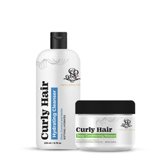 Curly Hair Mask and Hydrating Cleanser Combo | Curly Hair Products | Magic hair care for curl | Hair care for curly hair | Shea Butter | Coconut | Created by Savio John Pereira (pack of 2)