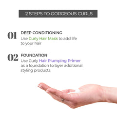 Hair Mask and Plumping Primer Combo | Dry, Frizzy and Wavy hair products | Curly hair Products | Hair care for curly hair | Shea Butter | Coconut | Created by Savio John Pereira (pack of 2)