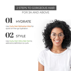 Curly Hair Gel Light - Curly Hair Products | Strong Hold | Definition | Frizz | Moisturizing Formula for Curly Hair By Savio John Pereira - 100 ml (Ultra Gel) (Ultra Gel+Refresher Mist)