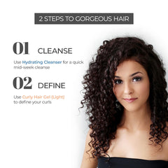 Curly Hair Hydrating Cleanser and Light Gel Combo | Curly Hair Products | Hair care for curly hair | Magic hair care for curls | Shea butter | Coconut | Created by Savio John Pereira (Pack of 2)