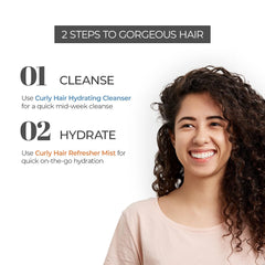 Curly Hair Hydrating Cleanser and Refresher Mist Combo | Frizzy and Curly Hair Products | Hair spray | Hair care for curly hair | Magic hair care for curls | Created by Savio John Pereira (pack of 2)