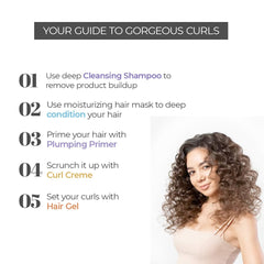 Curly Hair Care Set | Shampoo, conditioner, hair gel ultra, hair cream & Plumping primer | Curly hair Products | Created by Savio John Pereira