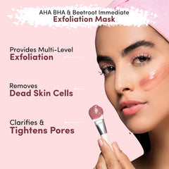 Prolixr AHA BHA & Beetroot Exfoliating Face Mask | Brightens Skin | Pore Cleansing | Men & Women - 60g