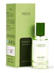 Prolixr Vert Eau De Parfum EDP Bottle 30ml | Premium Unisex Long Lasting Luxury Perfume- Lotus, Peony, Waterlily, White Musk, and Mahogany | Men & Women