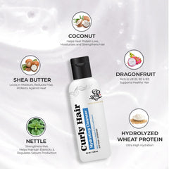 Curly Hair Hydrating Cleanser | Wavy and Curly Hair Products | Curly hair care | Magic hair care for curls | Shea butter | Coconut | Dragon fruit | Created by Savio John Pereira - 50ml (Pack of 10)