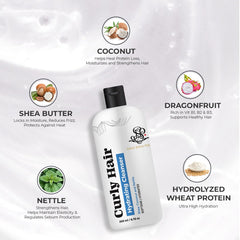 Curly Hair Hydrating Cleanser | Wavy and Curly Hair Products | Curly hair care | Magic hair care for curls | Shea butter | Coconut | Dragon fruit | Created by Savio John Pereira - 200ml (Pack of 10)