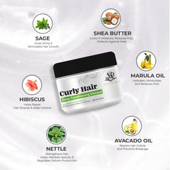 Curly hair mask | Deep conditioning hair mask | Olive, Coconut & Hibiscus | Curly hair products by Savio for Prolixr (Pack of 2)