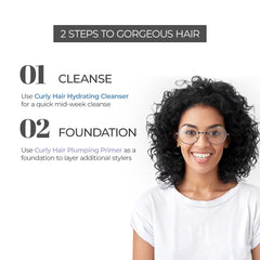 Curly Hair Plumping Primer and Hydrating Cleanser Combo | Frizzy and Curly Hair Products | Hair Volume | Hair care for curly hair | Magic hair care for curls| Created by Savio John Pereira (pack of 2)