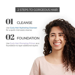 Curly Hair Plumping Primer and Hydrating Cleanser Combo | Frizzy and Curly Hair Products | Hair care for curly hair | Magic hair care for curls | Created by Savio John Pereira (pack of 2)