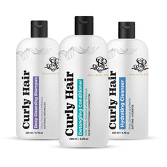 Curly Care Essentials Combo | Curly Hair Shampoo, Conditioner, and Hydrating Cleanser | Curly hair Products | Hair care for curly hair | Shea Butter | Coconut | Created by Savio John Pereira