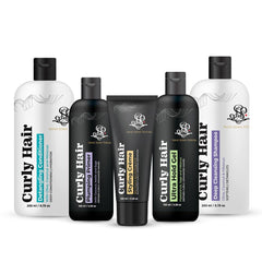 Curly Hair Care Set | Shampoo, conditioner, hair gel ultra, hair cream & Plumping primer | Curly hair Products | Created by Savio John Pereira
